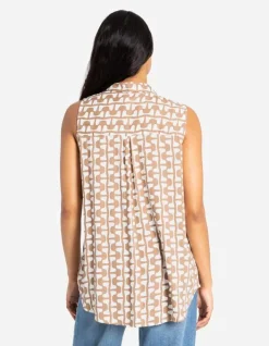 Best Hemdbluse - Allover-Print - Damen Tops