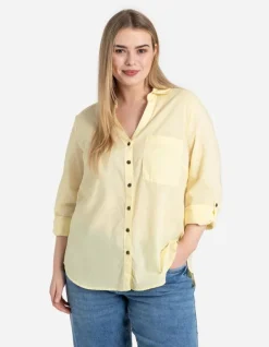Discount Hemdbluse - &Auml;rmel mit fixiertem Aufschlag Damen Blusen