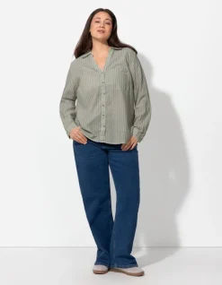 New Hemdbluse - Baumwolle - Damen Blusen