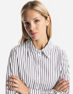 Fashion Hemdbluse - Baumwoll-Mix - Damen Blusen