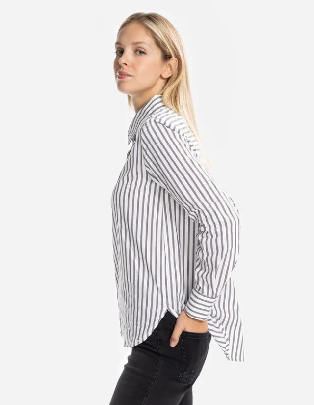 Fashion Hemdbluse - Baumwoll-Mix - Damen Blusen