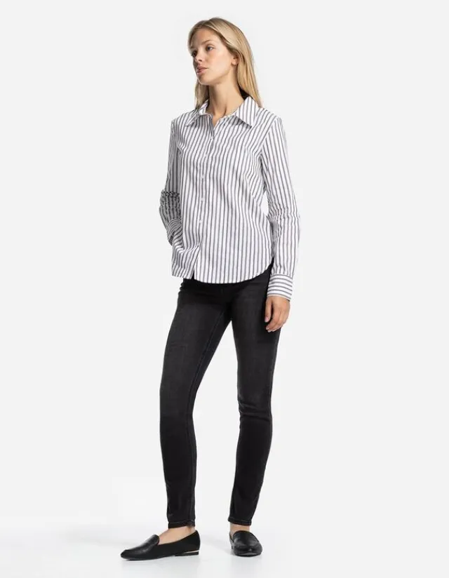 Fashion Hemdbluse - Baumwoll-Mix - Damen Blusen
