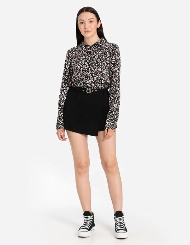 Fashion Hemdbluse - Florales Muster - Damen Blusen