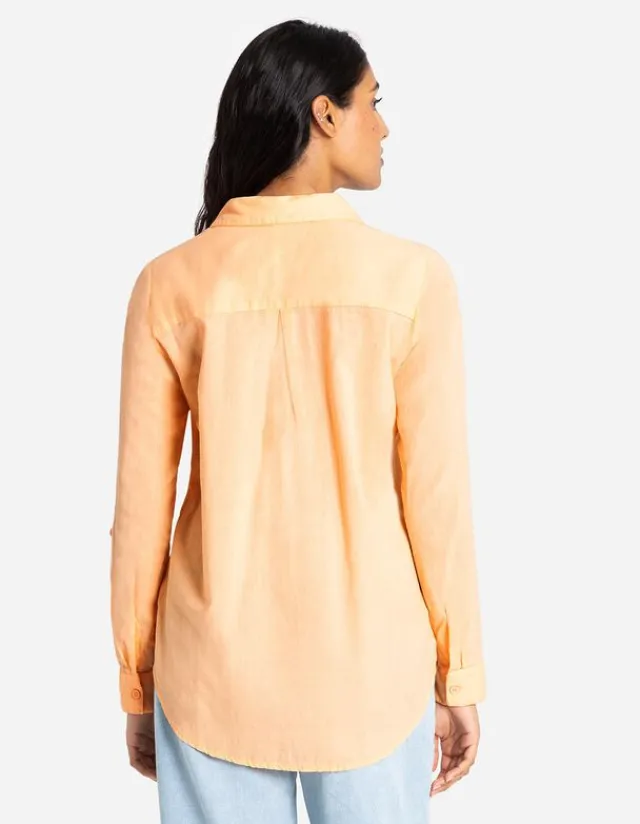 Sale Hemdbluse - Regulierbare Ärmellänge Damen Blusen