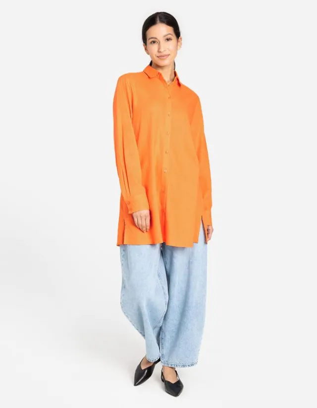 New Hemdkleid - Leinen-Mix Damen Blusen