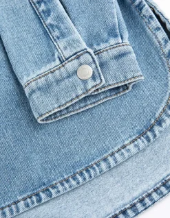Sale Jeansjacke - Verdeckte Knopfleiste - Damen Jacken