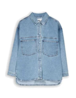 Sale Jeansjacke - Verdeckte Knopfleiste - Damen Jacken