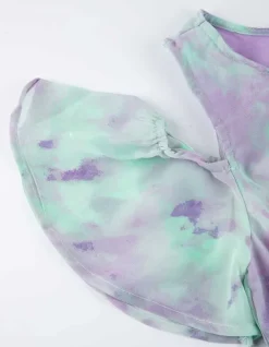 Hot Kleid in A-Linie - Ärmel mit Volants Kinder Mädchenkleidung