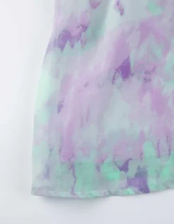 Hot Kleid in A-Linie - Ärmel mit Volants Kinder Mädchenkleidung