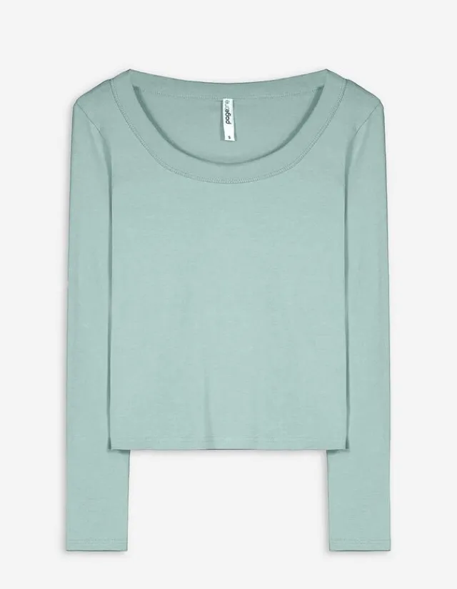 Fashion Langarmshirt - Baumwoll-Mix - Damen Langarmshirts