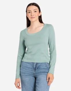 Fashion Langarmshirt - Baumwoll-Mix - Damen Langarmshirts