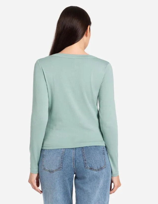 Fashion Langarmshirt - Baumwoll-Mix - Damen Langarmshirts