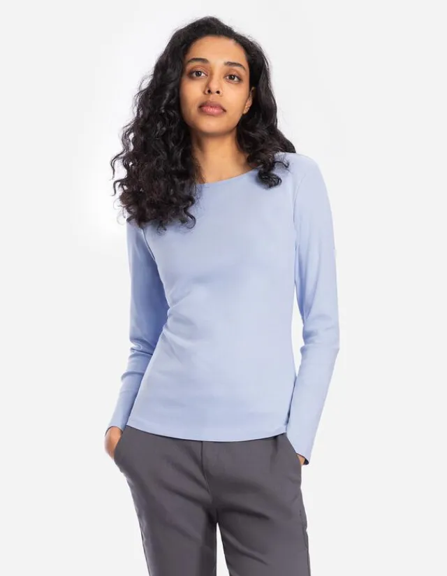 New Langarmshirt - Baumwoll-Mix - Damen Damenmode Unter 10 Euro|Langarmshirts