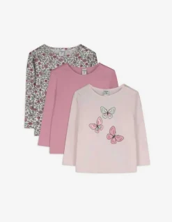 Sale Langarmshirt - 3er-Pack Kinder Baby-mädchen (56-92)|Mädchenkleidung