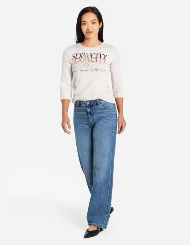 New Langarmshirt - Frontprint Damen Langarmshirts
