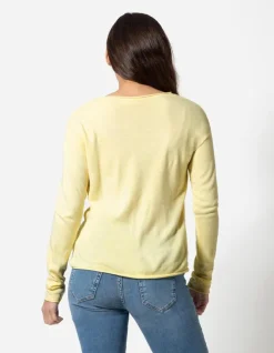 Clearance Langarmshirt - Gerollte Abschl&uuml;sse - Damen Pullover