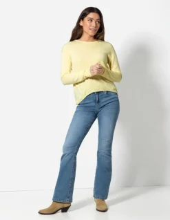 Clearance Langarmshirt - Gerollte Abschl&uuml;sse - Damen Pullover