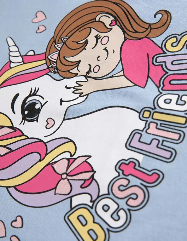 Fashion Langarmshirt - Glitzerprint - Kinder Mädchenkleidung