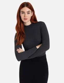 Fashion Langarmshirt - Glitzerstoff - Damen Langarmshirts