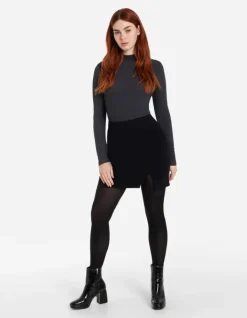 Fashion Langarmshirt - Glitzerstoff - Damen Langarmshirts