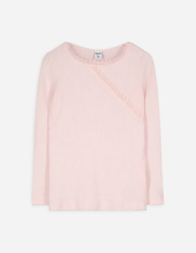 Discount Langarmshirt - Häkelspitze - Kinder Mädchenkleidung