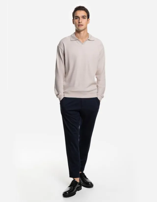 New Langarmshirt - Hemdkragen - Herren Sweatshirts