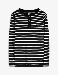 Discount Langarmshirt - Henley-Ausschnitt - Kinder Jungenkleidung