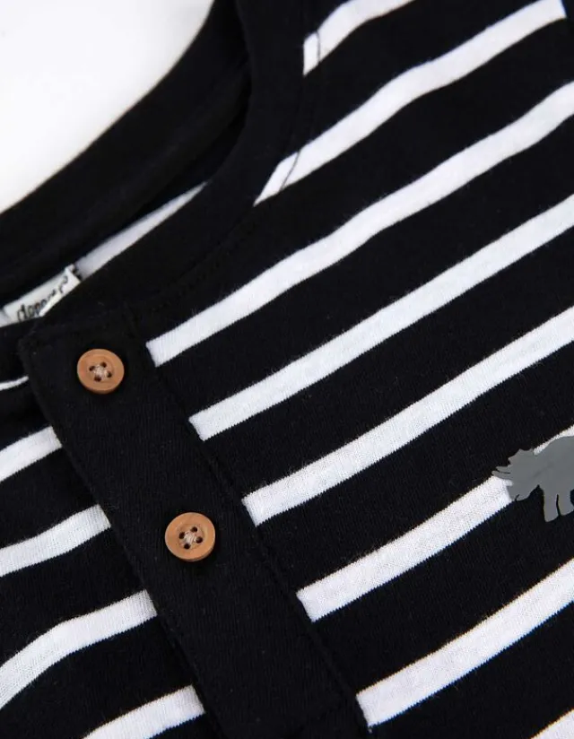 Discount Langarmshirt - Henley-Ausschnitt - Kinder Jungenkleidung