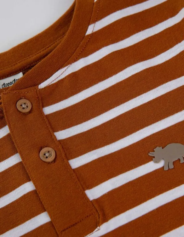 Outlet Langarmshirt - Henley-Ausschnitt - Kinder Jungenkleidung