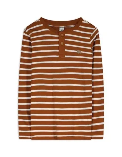 Outlet Langarmshirt - Henley-Ausschnitt - Kinder Jungenkleidung