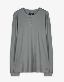 Hot Langarmshirt - Henley-Ausschnitt - Herren Langarmshirts