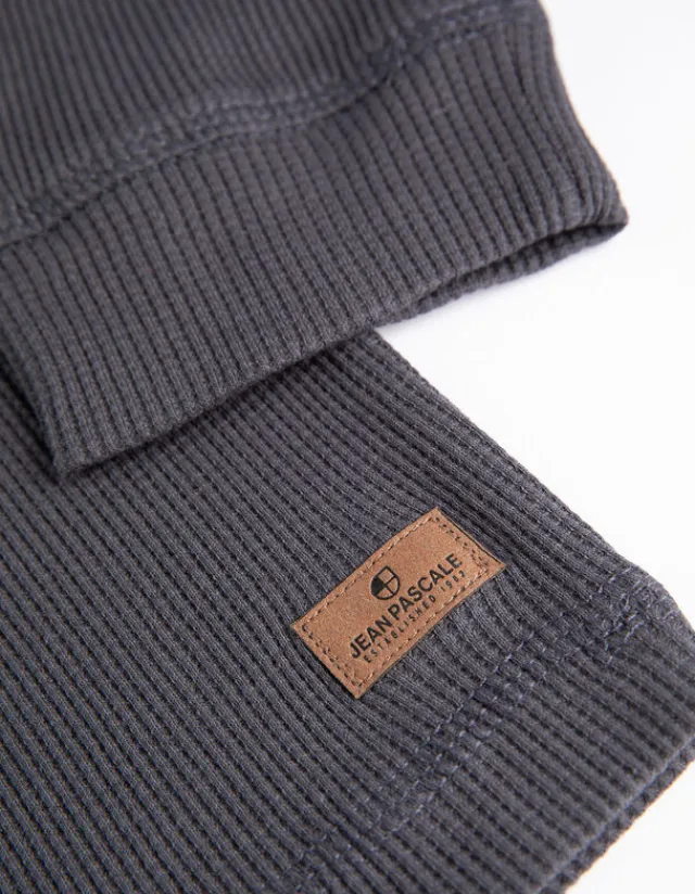 New Langarmshirt - Henley-Ausschnitt - Herren Langarmshirts