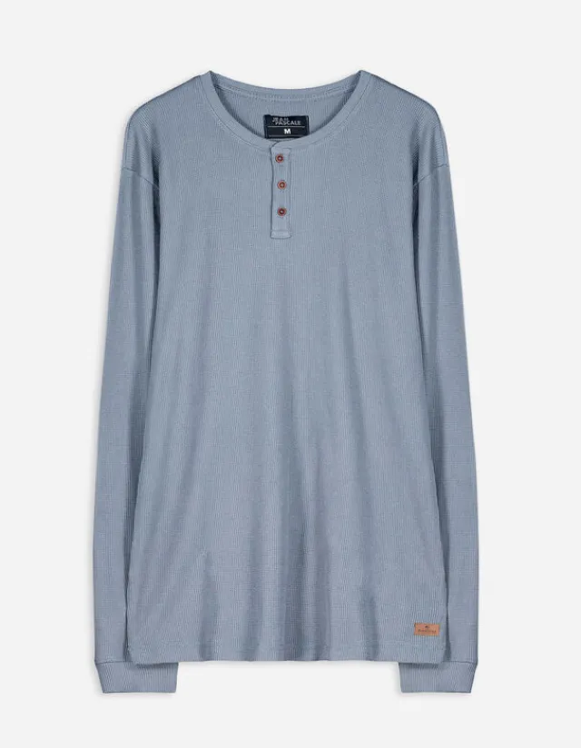 Sale Langarmshirt - Henley-Ausschnitt - Herren Langarmshirts