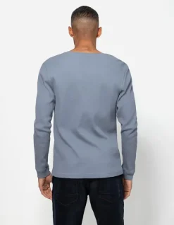 Sale Langarmshirt - Henley-Ausschnitt - Herren Langarmshirts