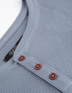 Sale Langarmshirt - Henley-Ausschnitt - Herren Langarmshirts