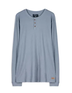 Sale Langarmshirt - Henley-Ausschnitt - Herren Langarmshirts