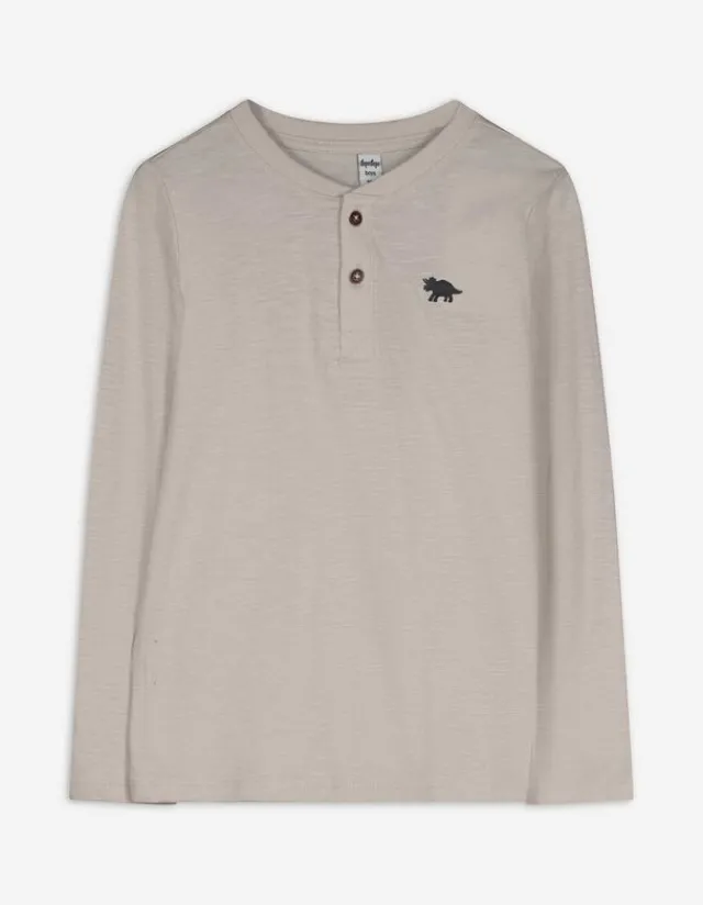 Clearance Langarmshirt - Knopfleiste - Kinder Jungenkleidung