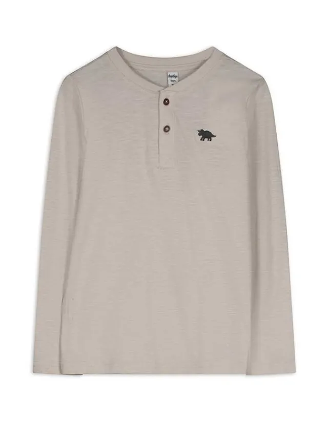 Clearance Langarmshirt - Knopfleiste - Kinder Jungenkleidung