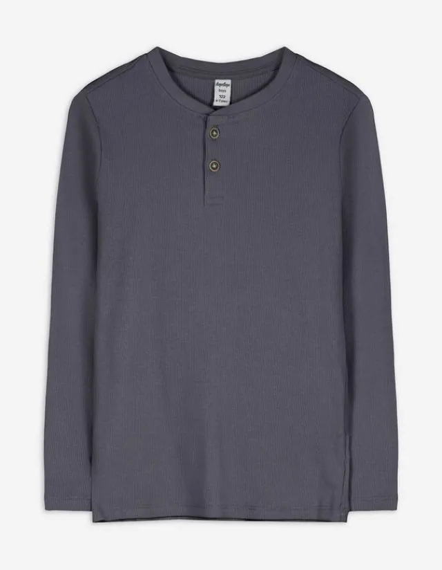 Hot Langarmshirt - Knopfleiste - Kinder Jungenkleidung