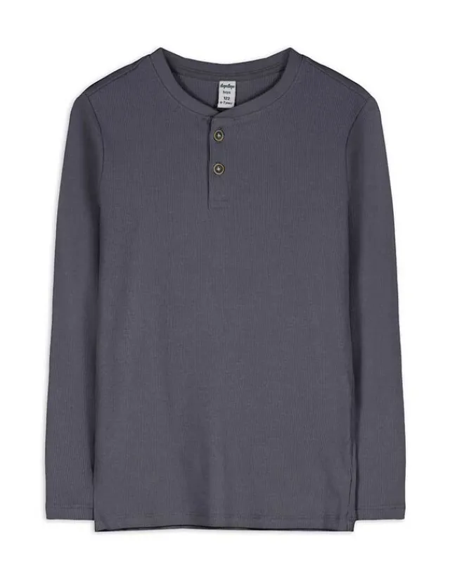 Hot Langarmshirt - Knopfleiste - Kinder Jungenkleidung