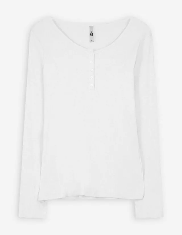 Best Langarmshirt - Knopfleiste - Damen Langarmshirts