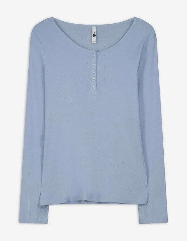 Sale Langarmshirt - Knopfleiste - Damen Langarmshirts