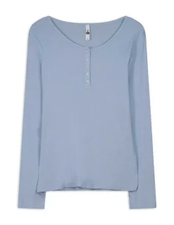 Sale Langarmshirt - Knopfleiste - Damen Langarmshirts
