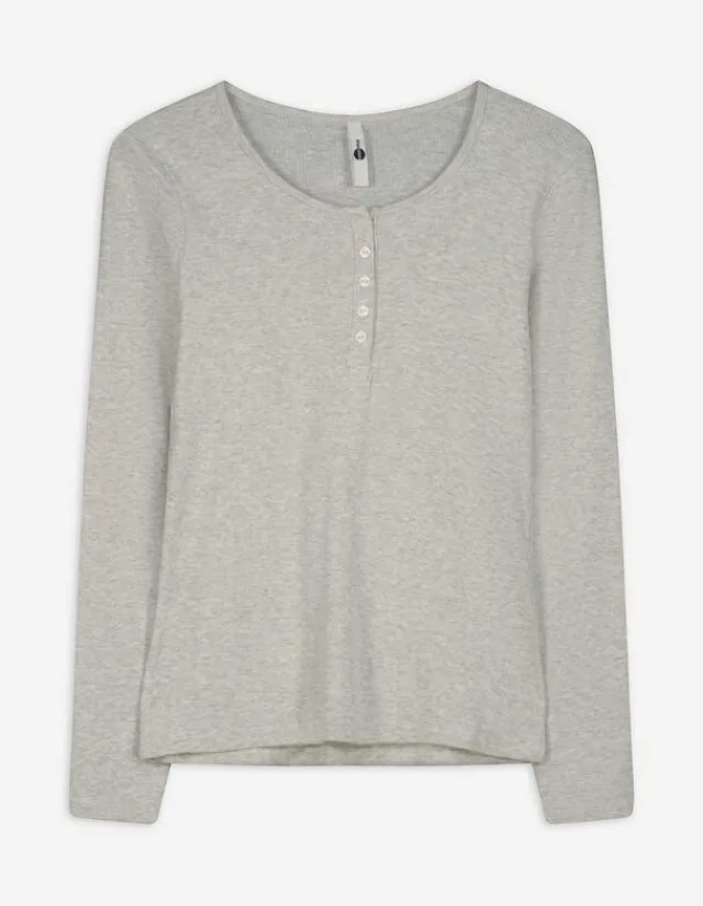 New Langarmshirt - Knopfleiste - Damen Langarmshirts