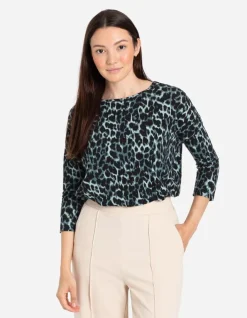 Sale Langarmshirt - Leopardenmuster - Damen Langarmshirts