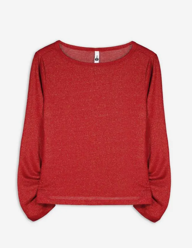 Discount Langarmshirt - Lurex - Damen Langarmshirts