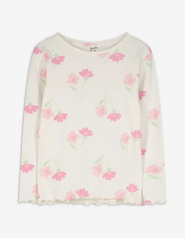 Hot Langarmshirt - Muschelsaum - Kinder Mädchenkleidung