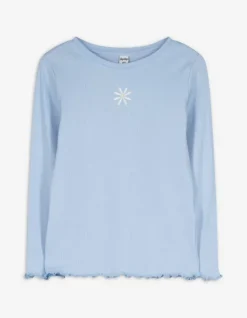 Hot Langarmshirt - Muschelsaum - Kinder Mädchenkleidung
