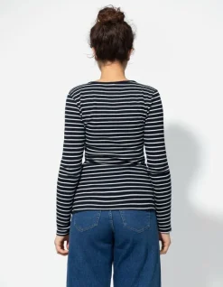 Hot Langarmshirt - Rippenstruktur - Damen Langarmshirts