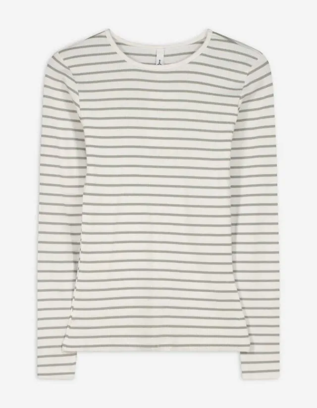 Sale Langarmshirt - Rippenstruktur - Damen Langarmshirts